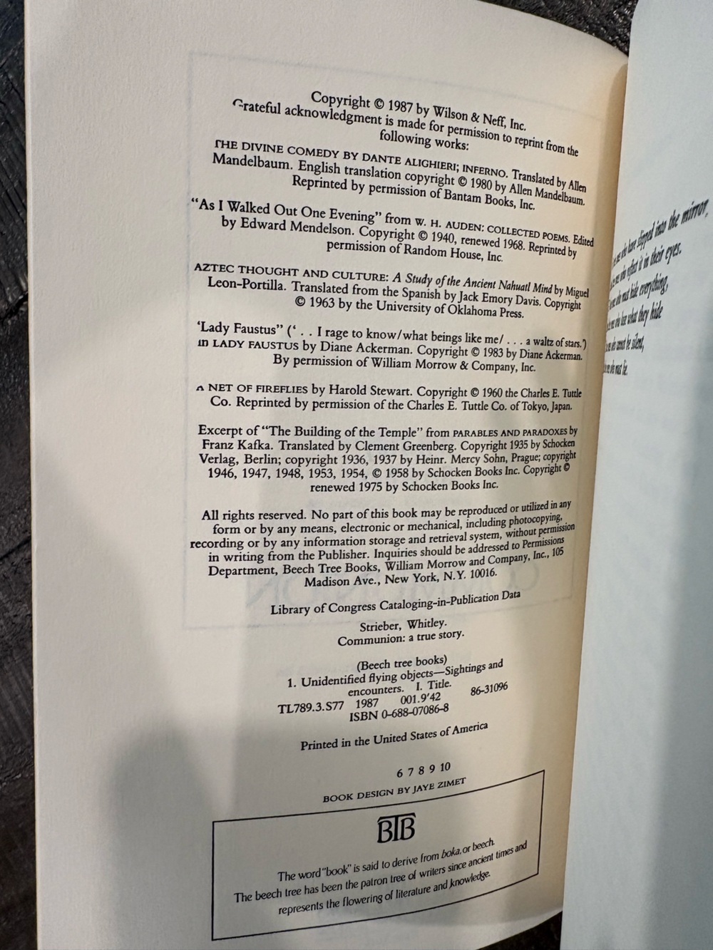 Communion by Whitley Strieber Hardcover Book - Picture 6 of 6